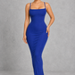 Sculp 2-in-1 ribbed cami shapewear maxi dress in blue