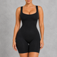 Sculp seamless full body shaper bodysuit in Black – front view