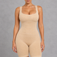 Sculp seamless full body shaper bodysuit in Nude – front view