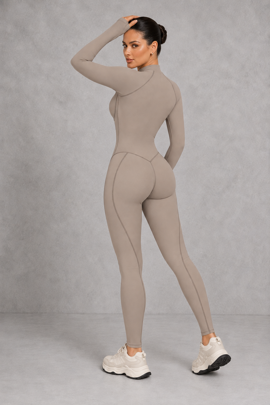 Sculp Long Sleeve Zip-Up Sculpting Jumpsuit – image 2