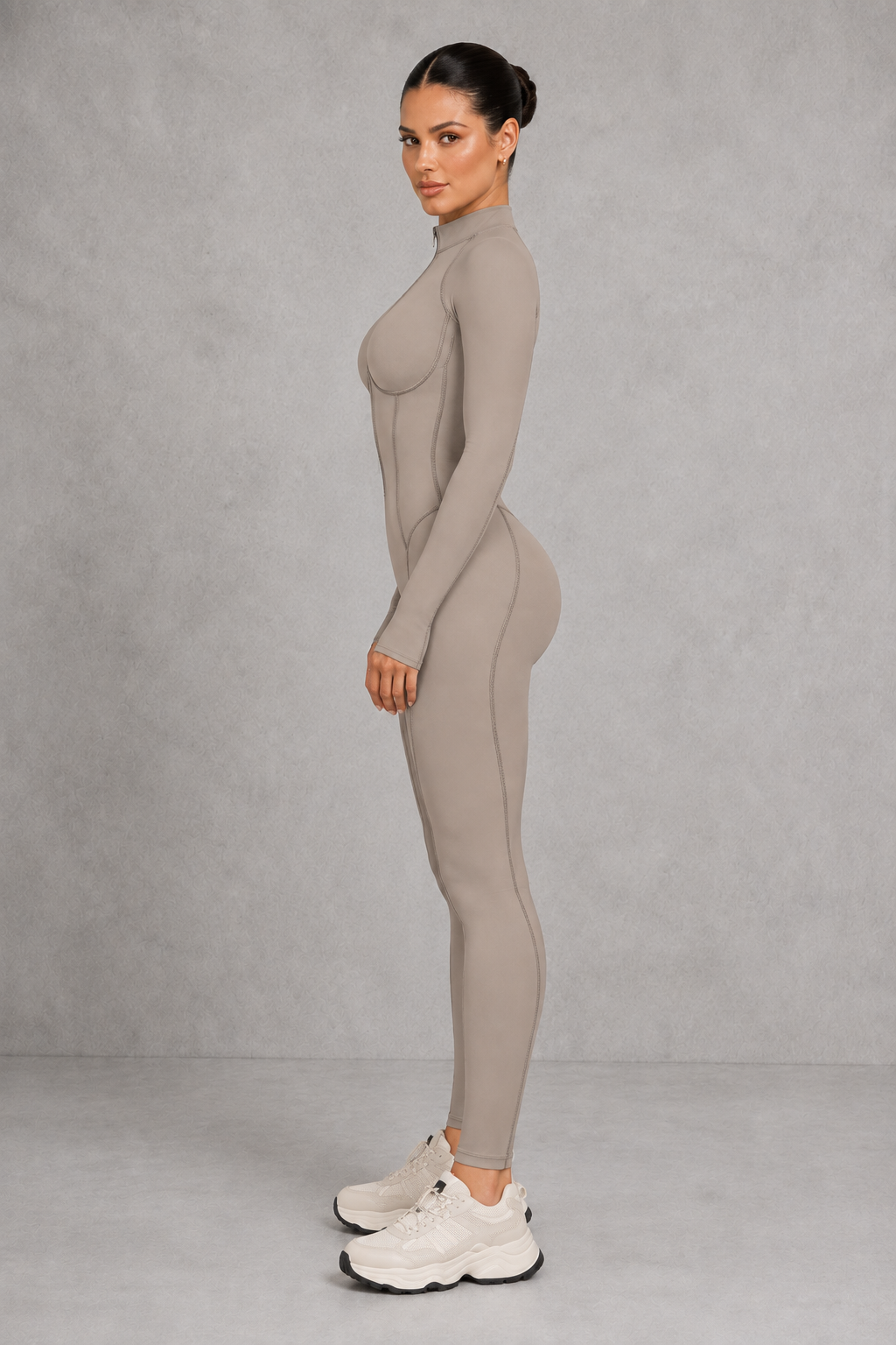 Sculp Long Sleeve Zip-Up Sculpting Jumpsuit – image 3