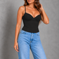 Sculp Corset Bustier Crop Top – Black