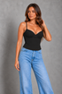 Sculp Corset Bustier Crop Top – Black