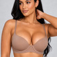 Sculp Push-Up Plunge Bra in Mocha, front view