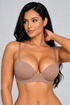 Sculp Push-Up Plunge Bra in Mocha, front view