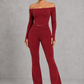 Sculp Off-Shoulder Crop Top & Crossover Flare Leggings Set – image 6