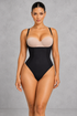 Sculp open bust thong shaping bodysuit – detail view