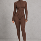 Sculp Long Sleeve Zip-Up Sculpting Jumpsuit – image 5