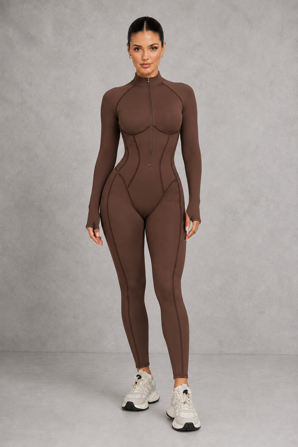 Sculp Long Sleeve Zip-Up Sculpting Jumpsuit – image 5