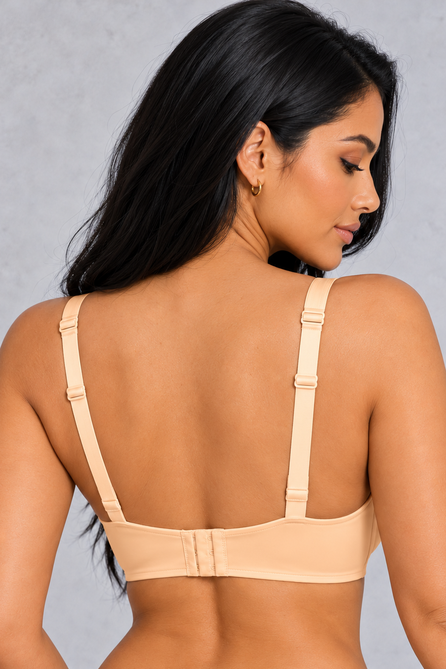 Sculp Unpadded Full Cup Bra in Nude, back view