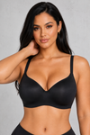Sculp Plus Size Full Coverage T-Shirt Bra in Black, front view