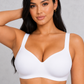 Sculp Plus Size Full Coverage T-Shirt Bra in White, front view