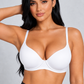 Sculp Push-Up Plunge Bra in White, front view