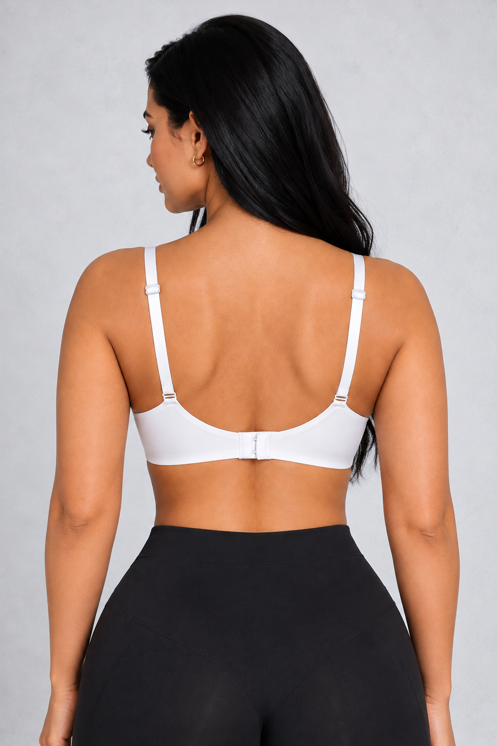 Sculp Push-Up Plunge Bra in White, back view