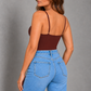 Sculp Corset Bustier Crop Top – Brown