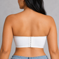 Sculp Moulded Strapless Bandeau Bra in White – back