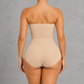 Sculp seamless strapless brief shaping bodysuit in nude, back view showing the full brief