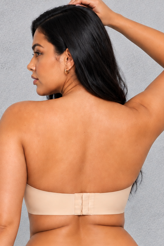 Sculp Strapless Invisible Push-Up Bra – Wireless, Anti-Slip Grip