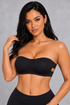 Sculp Seamless Strapless Bandeau Bra in Black – front