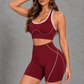 Sculp Halter Sports Bra & Bum Lift Shorts Set – image 4