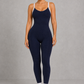 Sculp Seamless Workout Yoga Jumpsuit - Cross Back One Piece Activewear