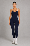 Sculp Seamless Workout Yoga Jumpsuit - Cross Back One Piece Activewear