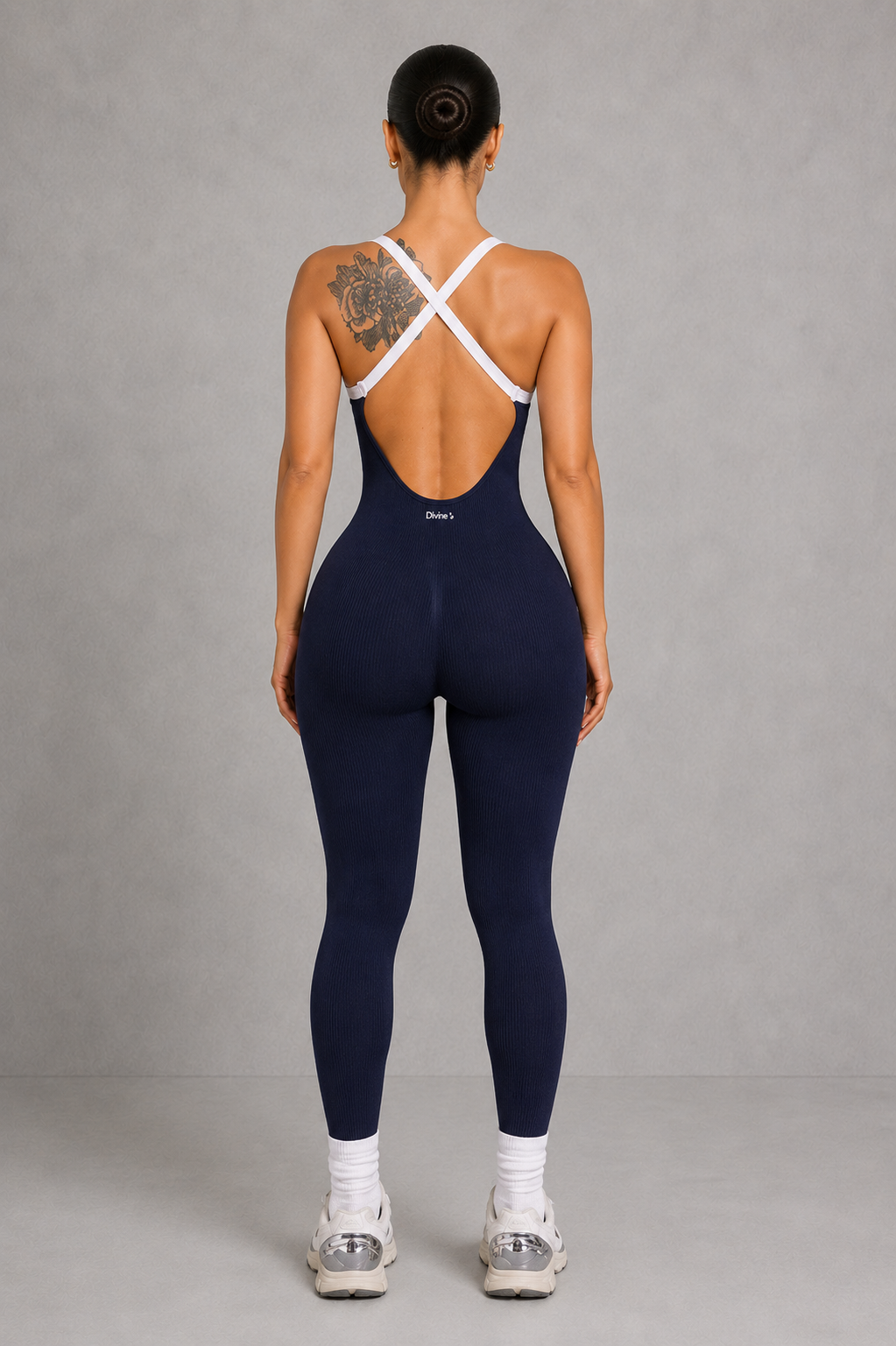 Sculp Seamless Workout Yoga Jumpsuit - Cross Back One Piece Activewear