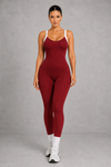 Sculp Seamless Workout Yoga Jumpsuit - Cross Back One Piece Activewear