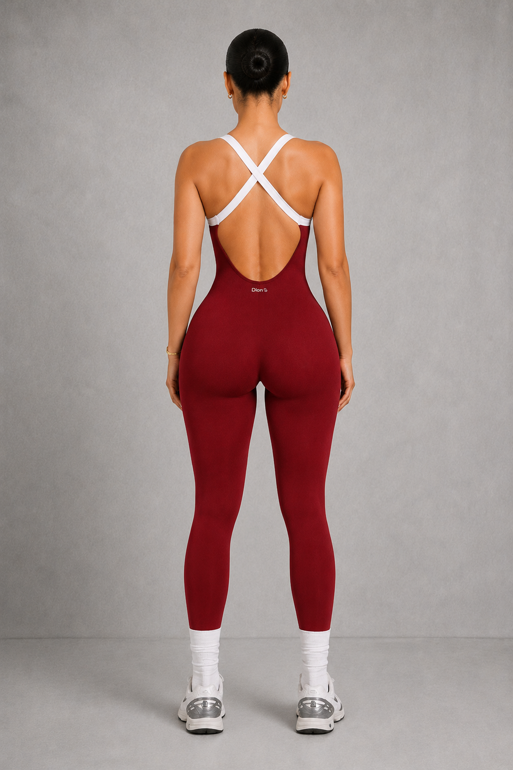 Sculp Seamless Workout Yoga Jumpsuit - Cross Back One Piece Activewear