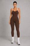 Sculp Seamless Workout Yoga Jumpsuit - Cross Back One Piece Activewear