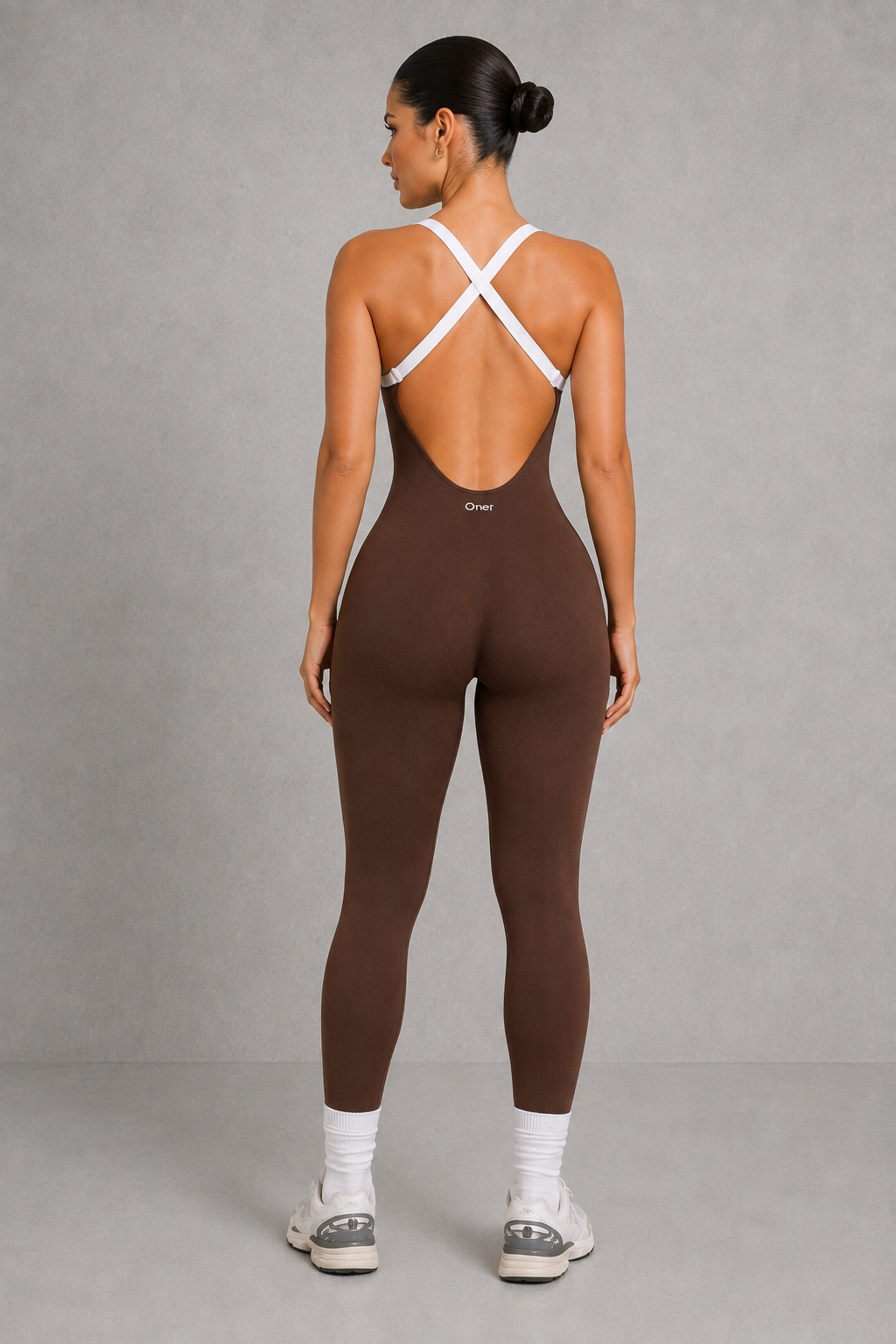Sculp Seamless Workout Yoga Jumpsuit - Cross Back One Piece Activewear