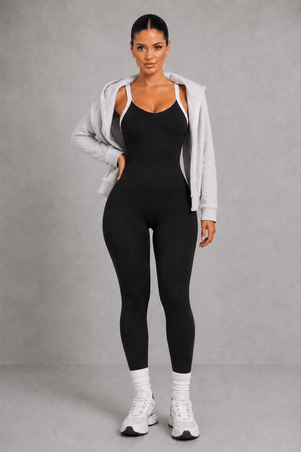 Sculp Seamless Workout Yoga Jumpsuit - Cross Back One Piece Activewear