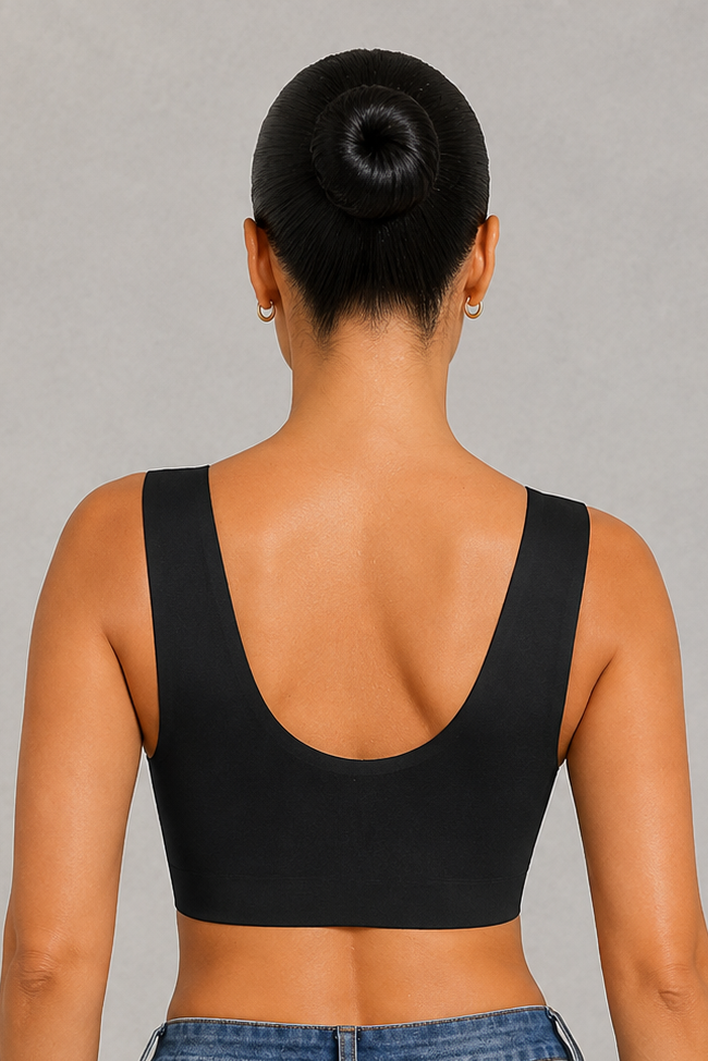 Sculp Front Fastening Lace Racerback Push Up Bra