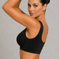 Sculp Front Fastening Lace Racerback Push Up Bra