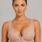 Sculp Front Fastening Lace Racerback Push Up Bra