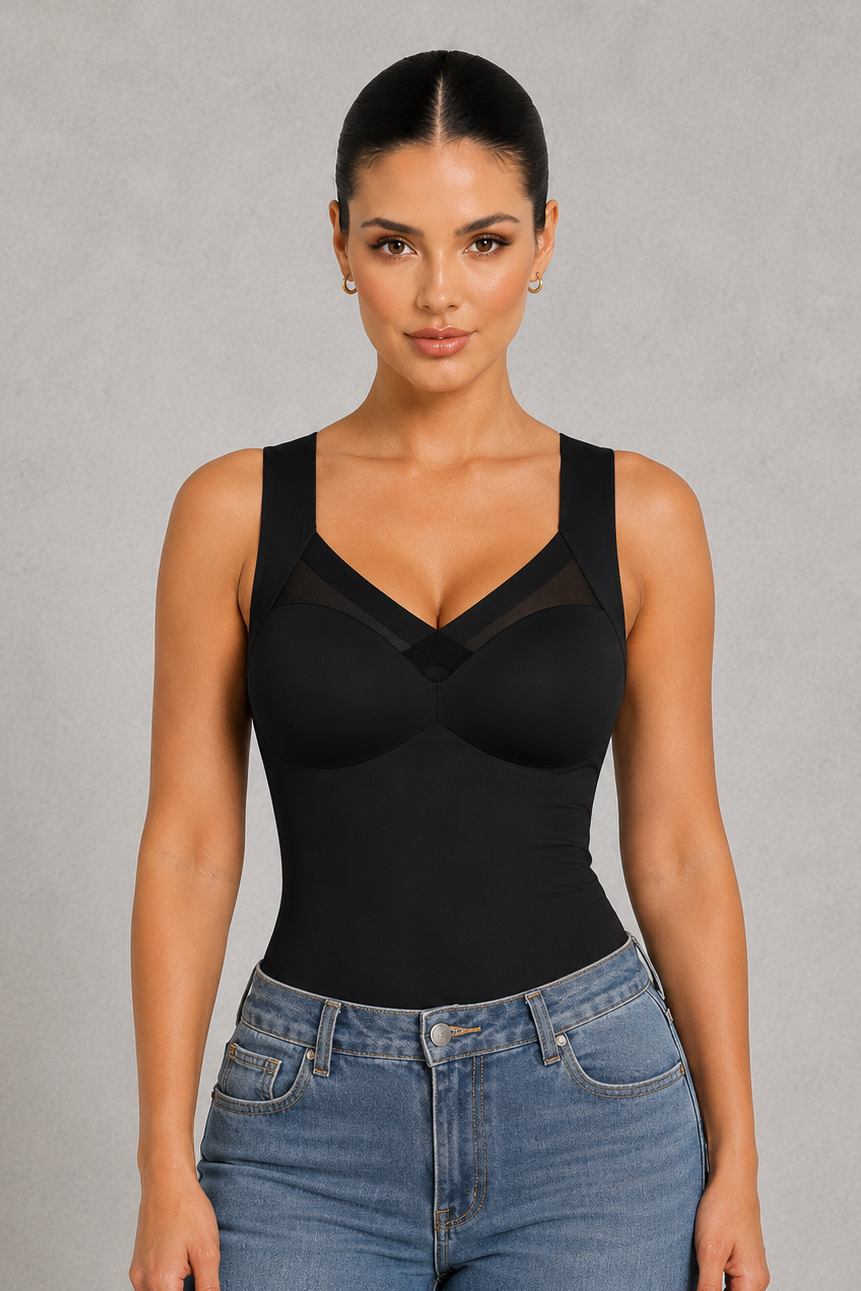 Sculp Crisscross Mesh Wireless Tank Bra