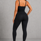Sculp Workout Jumpsuit - Front Zip Tummy Control Gym Activewear