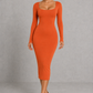 Sculp Shaping Dress for Women - Tummy Control Bodycon with Built-In Bra & V-Neck