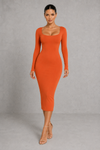 Sculp Shaping Dress for Women - Tummy Control Bodycon with Built-In Bra & V-Neck