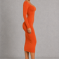Sculp Shaping Dress for Women - Tummy Control Bodycon with Built-In Bra & V-Neck