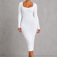 Sculp Shaping Dress for Women - Tummy Control Bodycon with Built-In Bra & V-Neck
