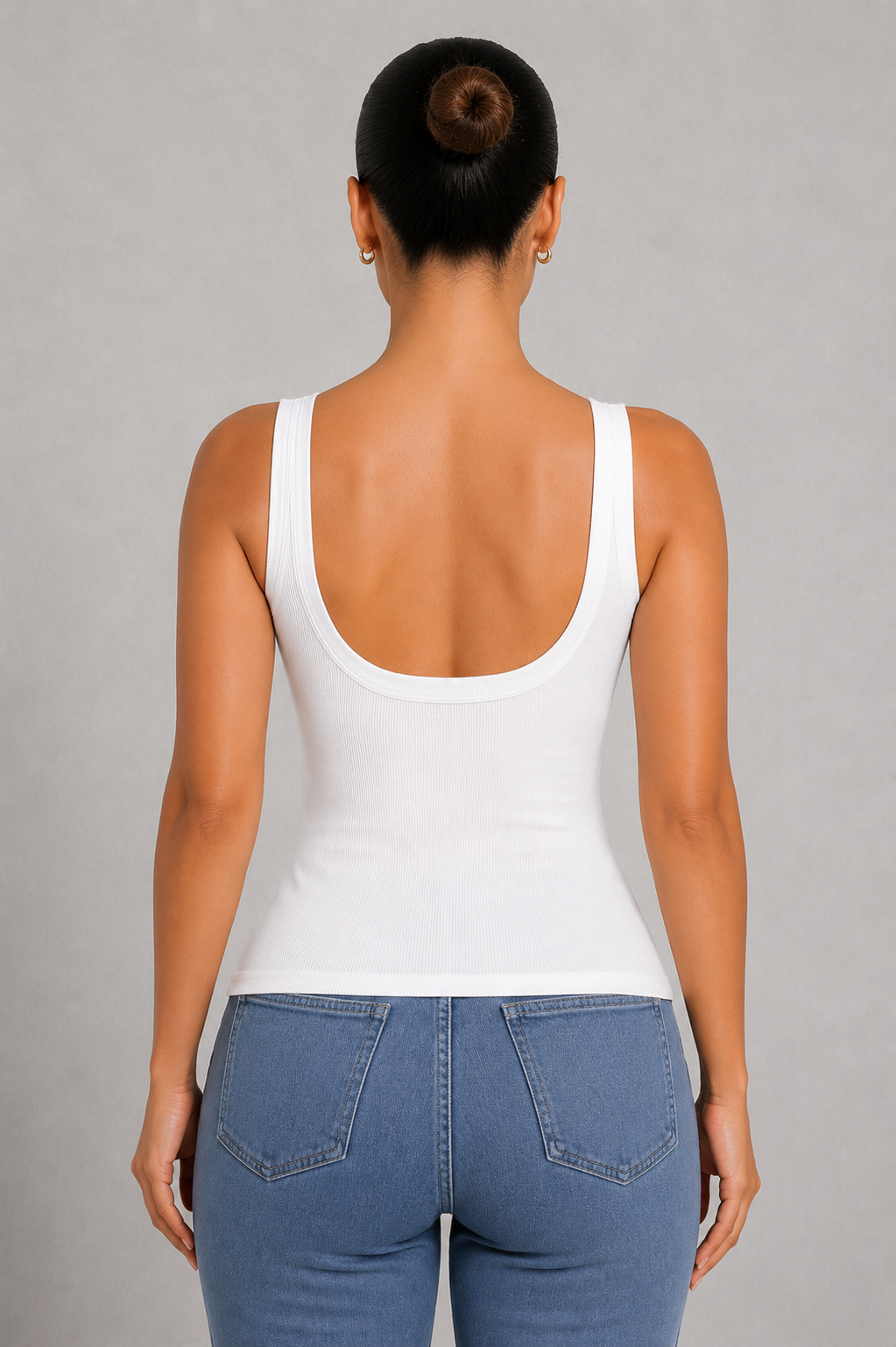 Sculp Ribbed Padded Racerback Tank Suppport Top