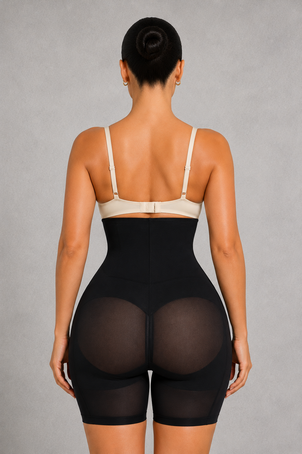 Sculp High Waist Mesh Shaping Shorts - Firm Tummy Control