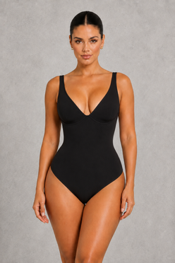 Sculp Deep V Camisole Shaping Bodysuit - Tummy Control Thong