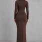 Sculp Minimalist Scoop Neck Maxi Dress - Slim Fit