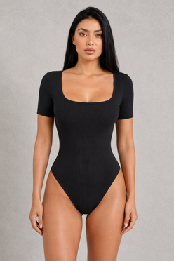 Sculp Ribbed Square Neck Shaping Bodysuit