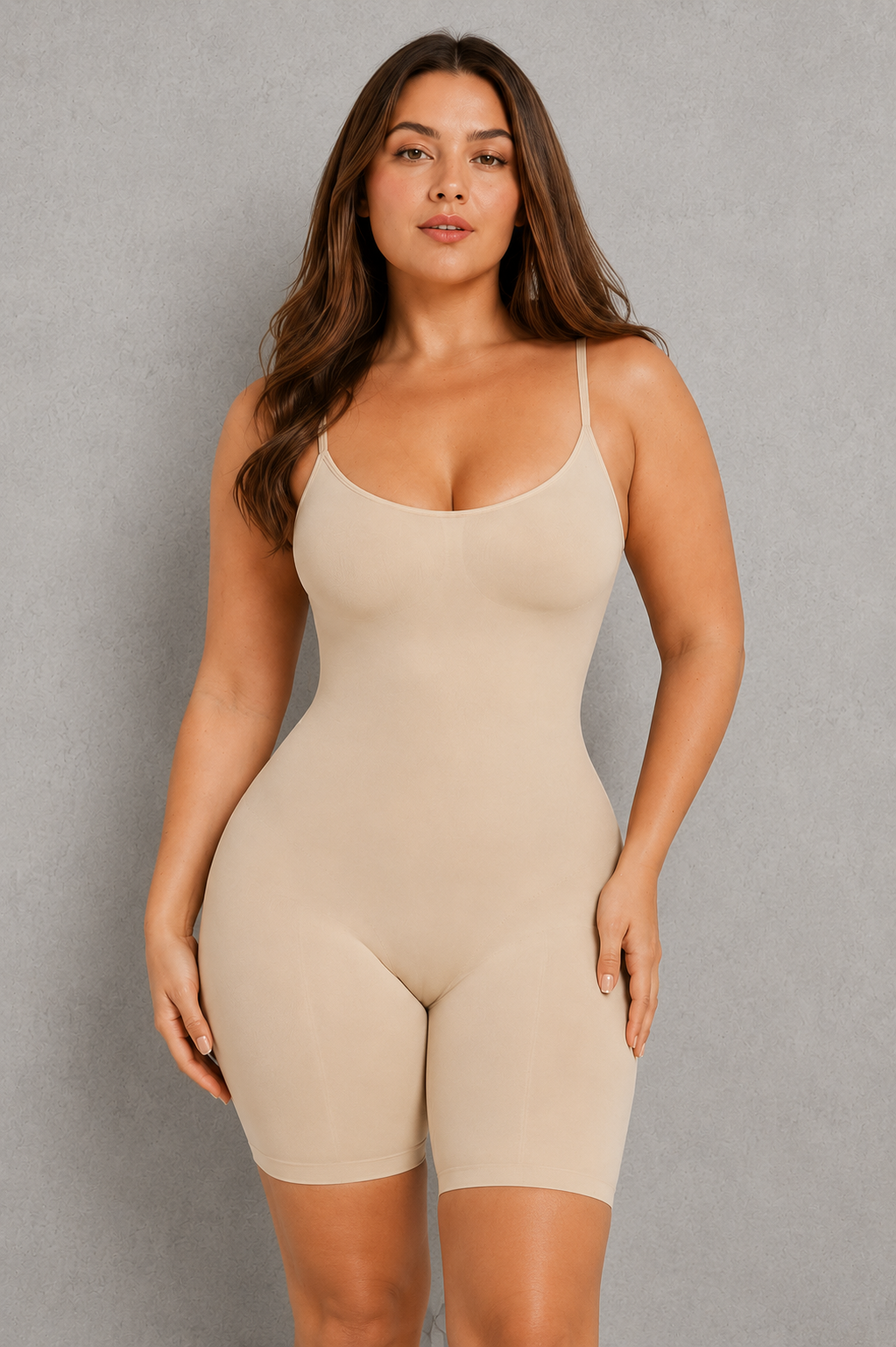 SculpStore Mid-Thigh Shapewear Bodysuit - Tummy Control Body Shaper & Thigh Slimming Shapewear