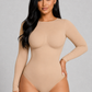 SculpStore Long Sleeve Sculpt Bodysuit | Seamless Tummy Control Thong