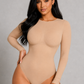 SculpStore Long Sleeve Sculpt Bodysuit | Seamless Tummy Control Thong
