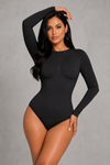 SculpStore Long Sleeve Sculpt Bodysuit | Seamless Tummy Control Thong